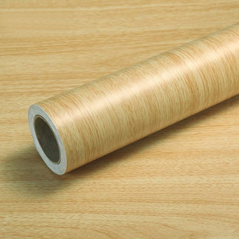 Waddllcor Walldecor1 Wood Grain Contact Paper Self Adhesive Peel and Stick Film for Cabinets Shelves Drawers Faux Maple Wood Textured Shelf Paper Sticker Covering 16 x 78.7 Inches - Image 2